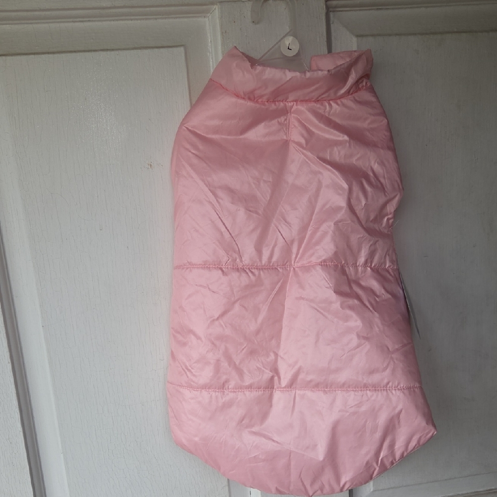 Pink Quilted Dog Jacket